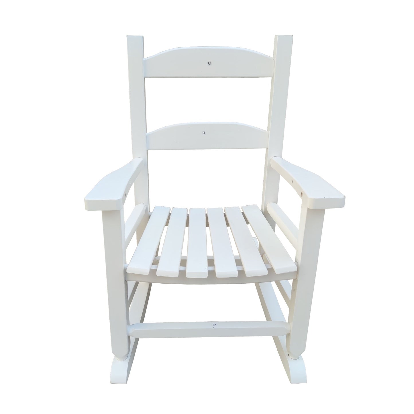 Children's rocking white chair- Indoor or Outdoor -Suitable for kids-Durable-populus wood - Korvel