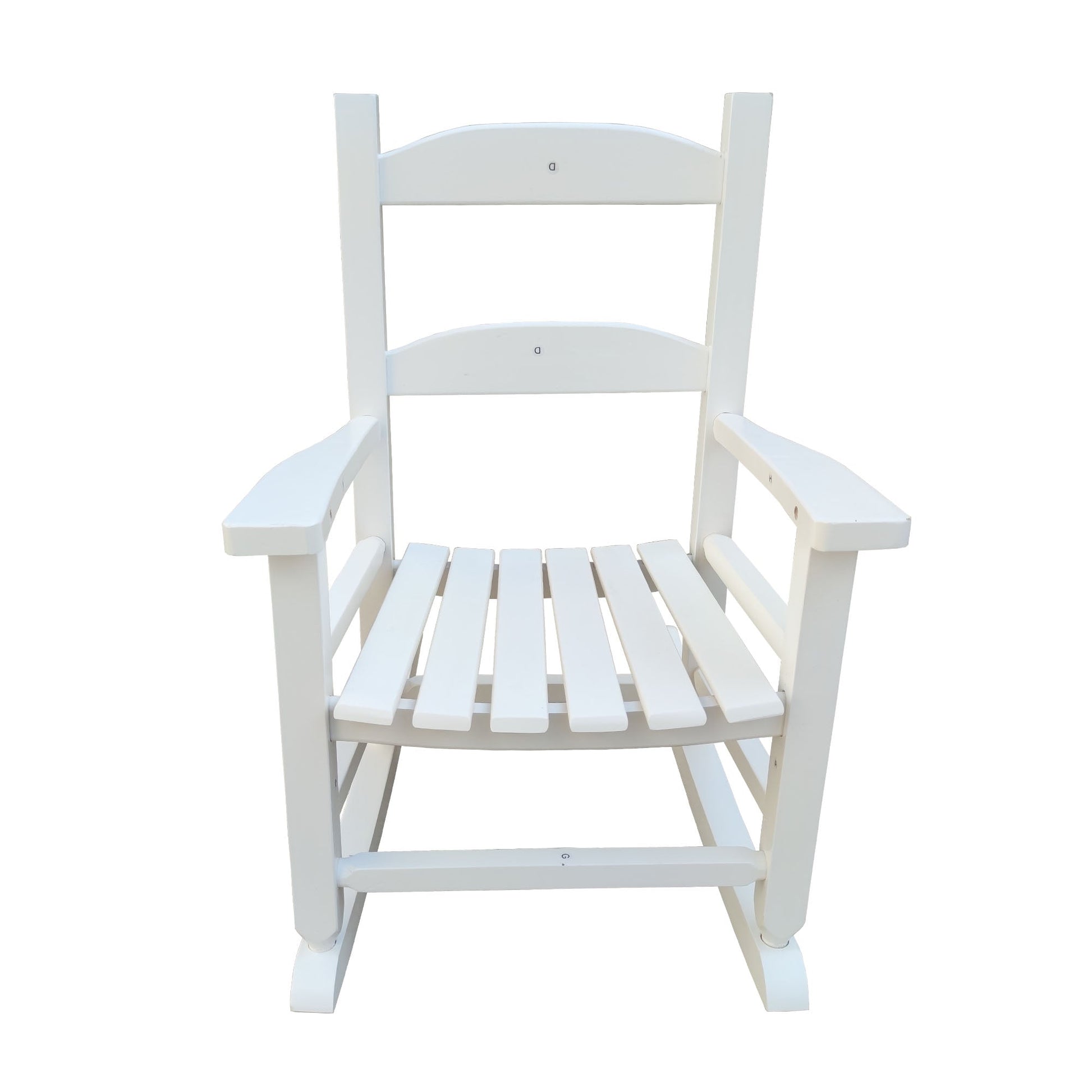 Children's rocking white chair- Indoor or Outdoor -Suitable for kids-Durable-populus wood - Korvel