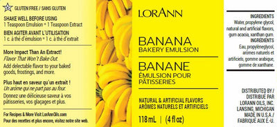 LorAnn Oils Banana Bakery Emulsion, 4 fl. oz