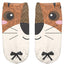 Calcetines invisibles para mujer con estampado de animales en 3D