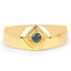 0.12 Carat Genuine Blue Diamond Sterling Silver Engagement Ring