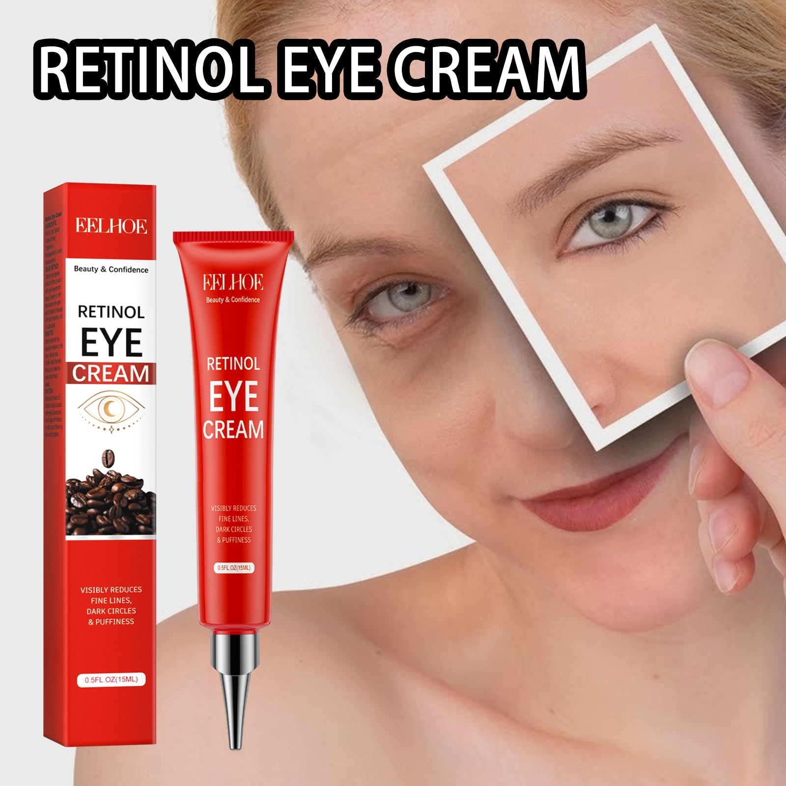 Retinol Firming Eye Cream Moisturizes Around Eyes, Tightens Skin, Lightens Fine Lines, Anti-Aging And Anti-Wrinkle Lift - Korvel