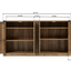 65-Inch Rustic Oak Color Faux Rattan Sideboard, Barn Door Rustic Style Sideboard, Living Room, Entryway, Bedroom - Korvel