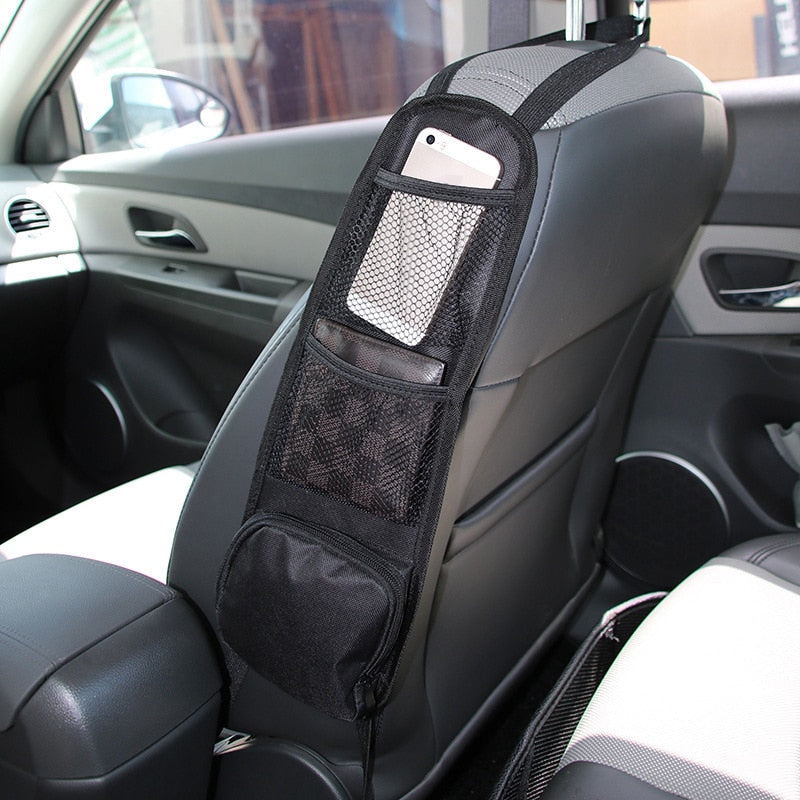 Car Seat Organizer Auto Seat Side Storage Hanging Bag Multi-Pocket Drink Holder Mesh Pocket Car Styling Organizer Phone Holder - Korvel