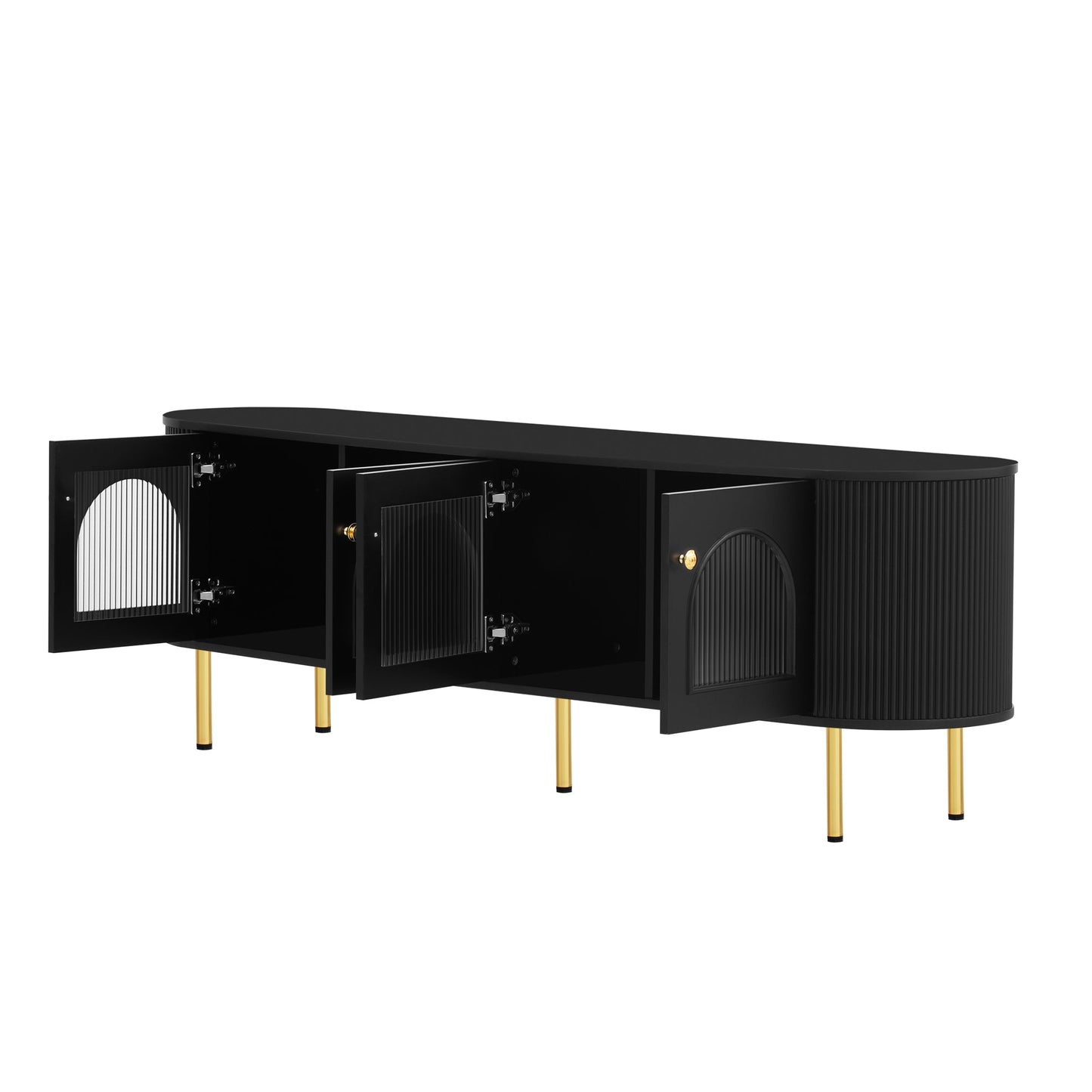 Soporte de TV Moderno U-Can para TVs de hasta 80 Pulgadas - Negro