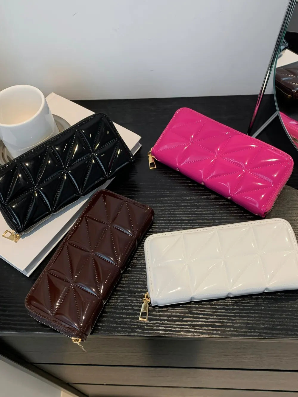 PU Leather Solid Color Wallet - Korvel