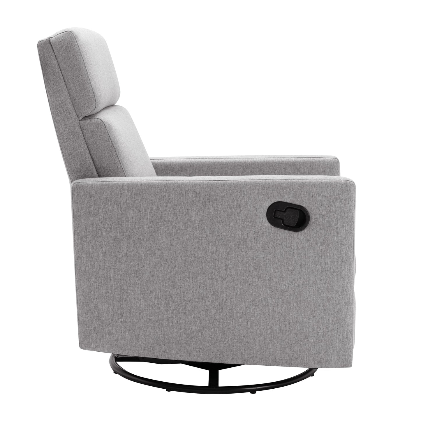 Chaise à bascule rembourrée moderne pour nursery - Gris