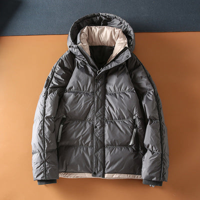 Waterproof Men's Casual Hooded Duck Down Jacket