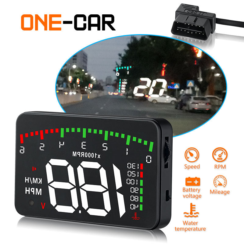 3.5 A900 HUD Head-Up Display Car-styling Hud Display Overspeed Warning Windshield Projector Alarm System Universal Auto - Korvel
