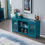 60" Teal Blue Sideboard Buffet Table & Storage Cabinet