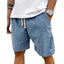 Men's Corduroy Jogger Shorts with Drawstring and Pockets