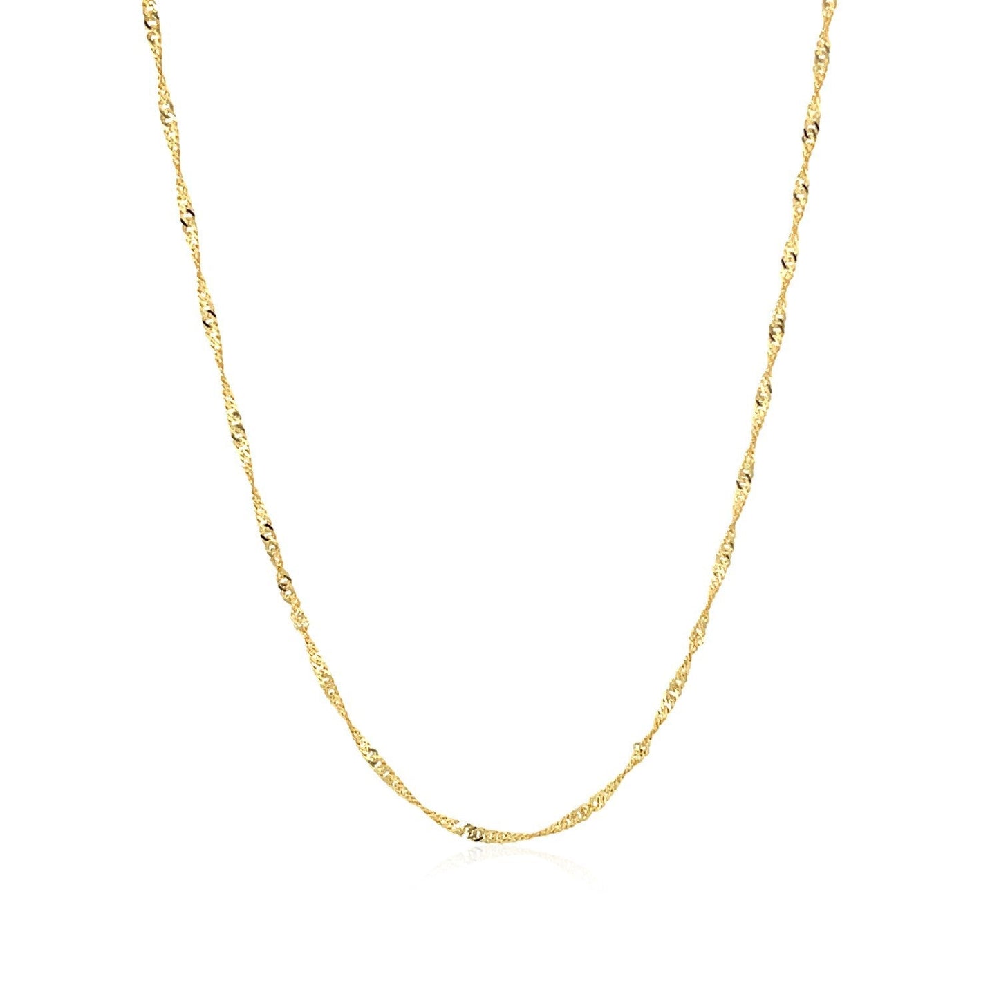 14k Yellow Gold Singapore Chain - 1.5mm