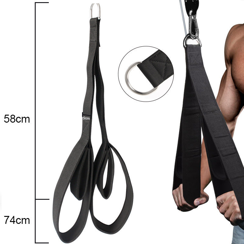 Gym Arm Two Head Three Head Equipment Muscle Rope Muscle Exercise Pulling Down Double Head Tension Accessories Pulling Rope - Korvel