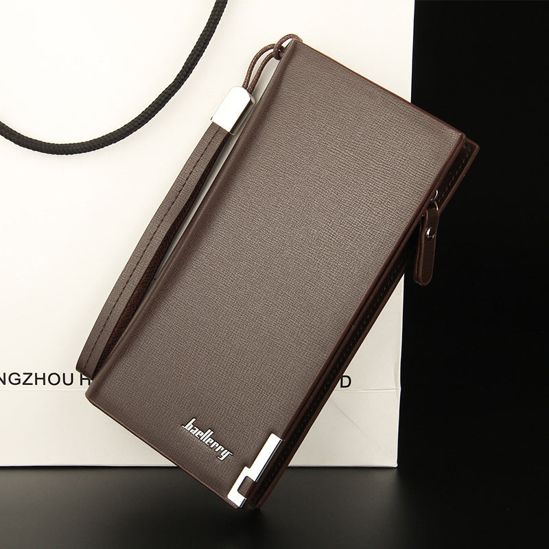 Baellerry Men's Long Wallet Multi-Functional Zipper Handbag Oumei Men's Handbag - Korvel