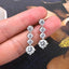 Boucles d'oreilles en argent sterling 925 de 4 carats en moissanite