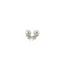 14k White Gold Faceted Ball Earrings