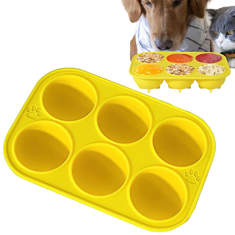 6 - cavity dog treat molds , compatible with Woof & Power Chewer Pupsicle, silicone for frozen treats, reusable for Pupsicle toy - Korvel
