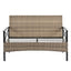 Conjunto de Muebles de Wicker para Exterior Premium con Mesa de Metal Negra