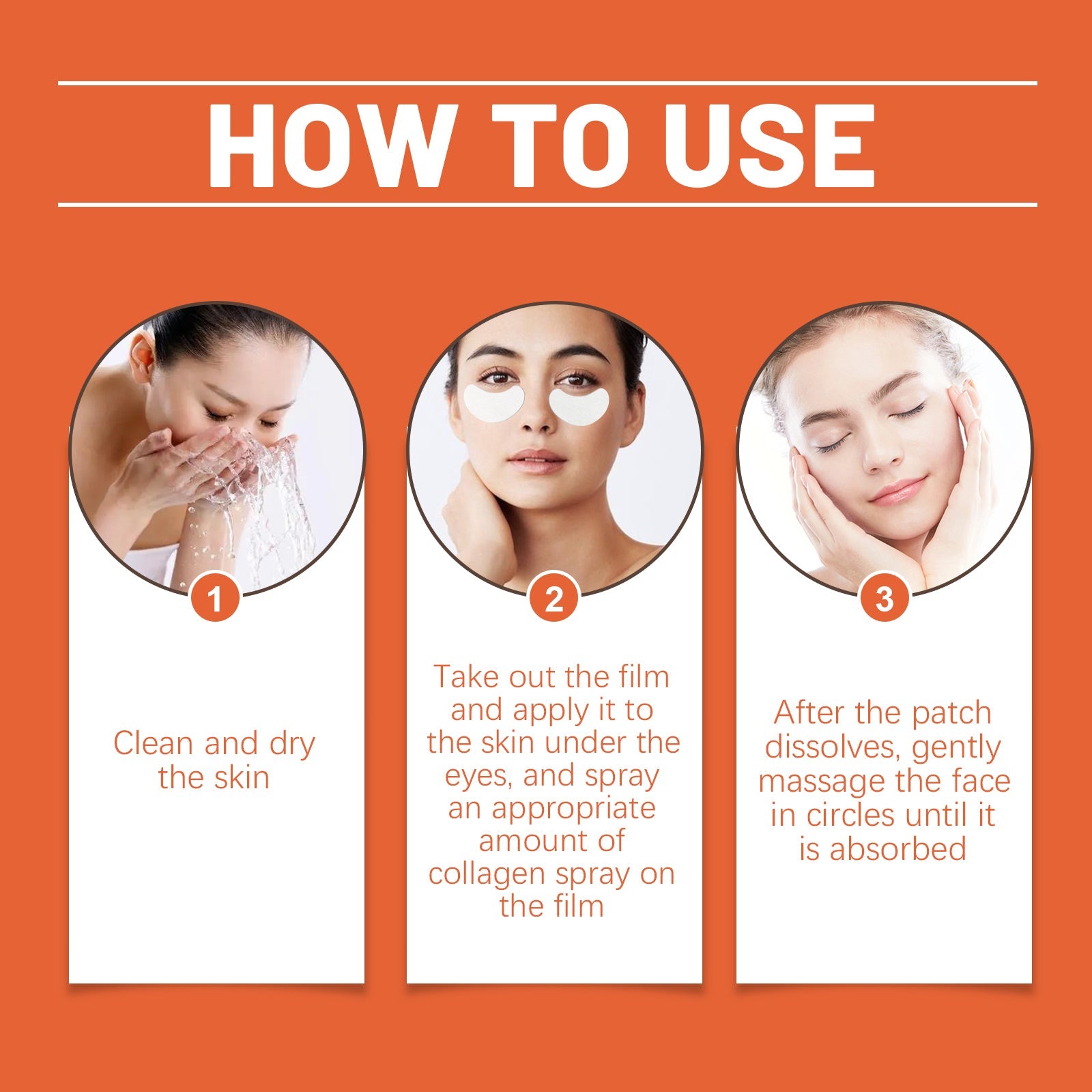 Hydrolyzed Collagen Patch Eye Collagen Patch Improves Eye Bags Hydrating Eye Patch - Korvel