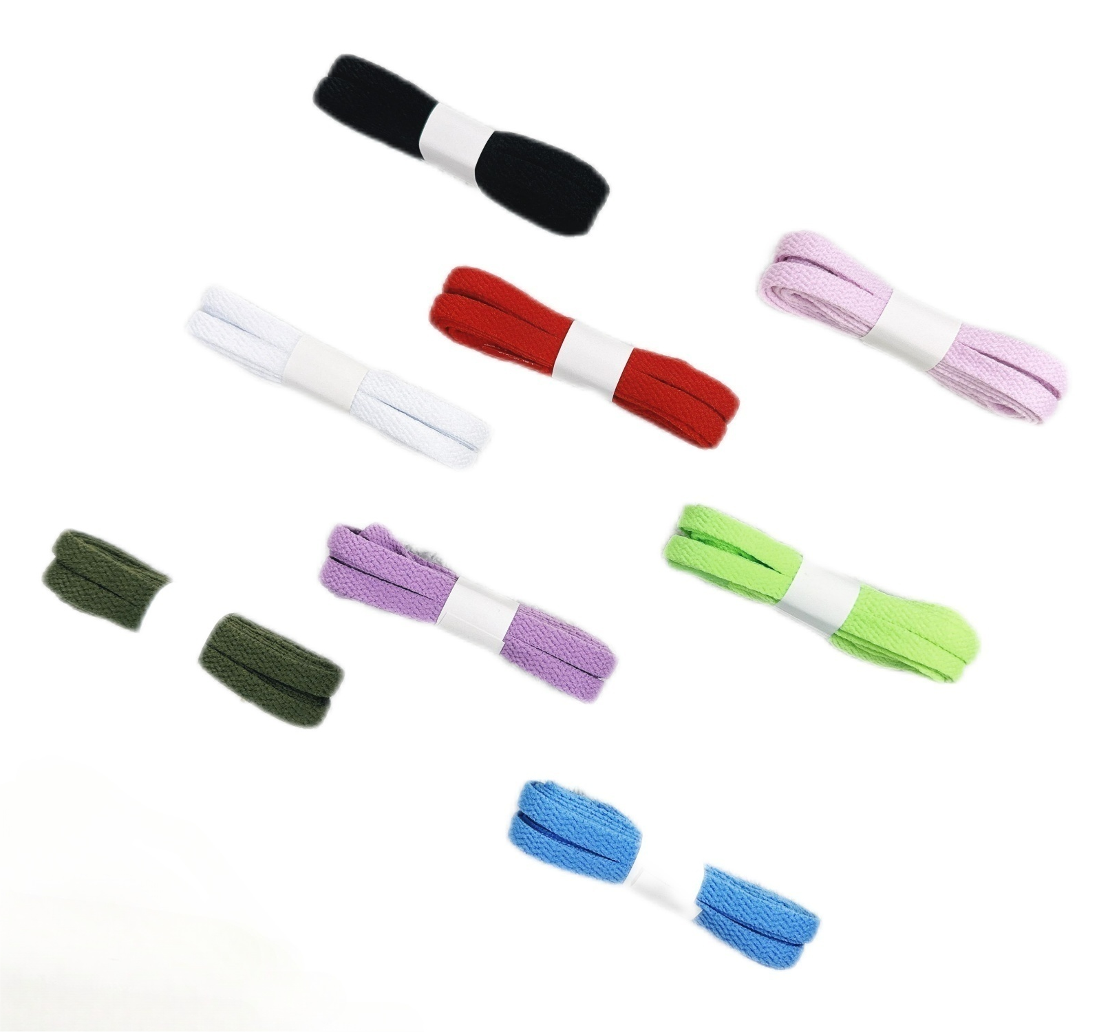 Unique design style shoelaces, flat 8 pairs of 8 color shoelaces - Korvel