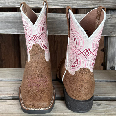 Ariat Kids Pink Double Kicker Boots - Stylish & Functional