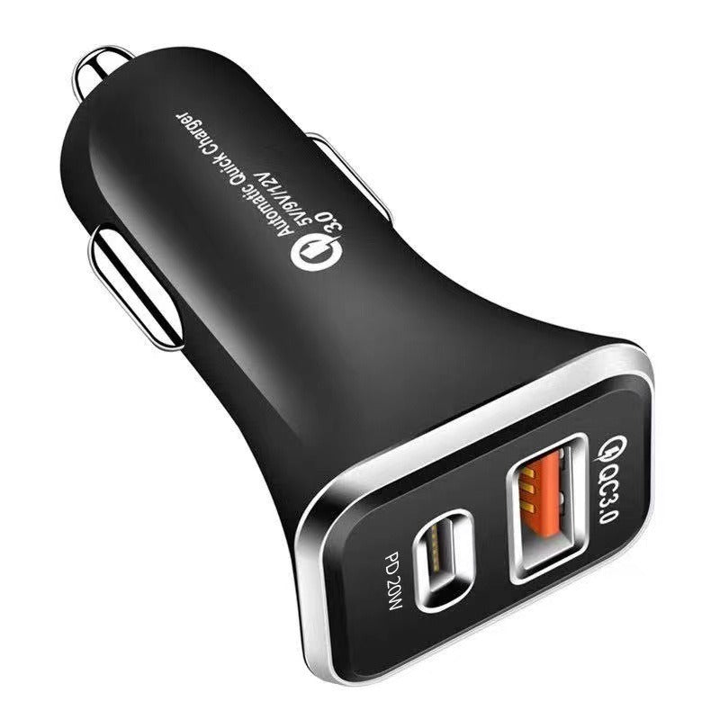 PD car charger TYPE-C fast charging car charging head CE certified 18W charger QC3.0 - Korvel