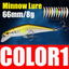 AFISHLURE Bass Wobblers Trout Fishing Lure  66mm/8g Minnow  Hard Baits Iscas Artificial Pesca Leurre - Korvel