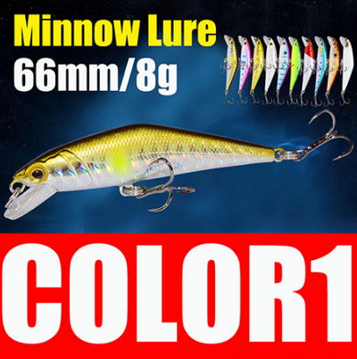 AFISHLURE Bass Wobblers Trout Fishing Lure  66mm/8g Minnow  Hard Baits Iscas Artificial Pesca Leurre - Korvel