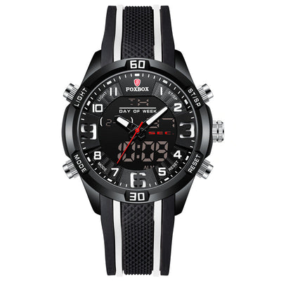 Lige Men's Dual Display Watch Multi-Function Chronograph Sports Waterproof Watch - Korvel
