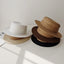 Flat Straw Hat - French Woven Top for Beach Vacations