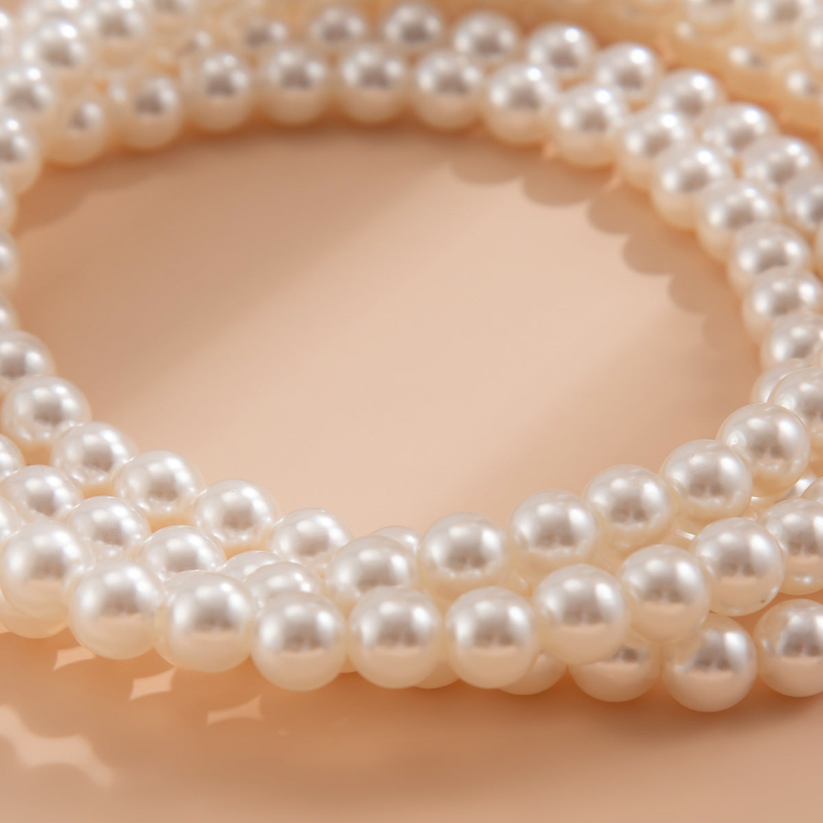 Cadena de Tobillo de Perlas Imitación de Doble Capa Elegante