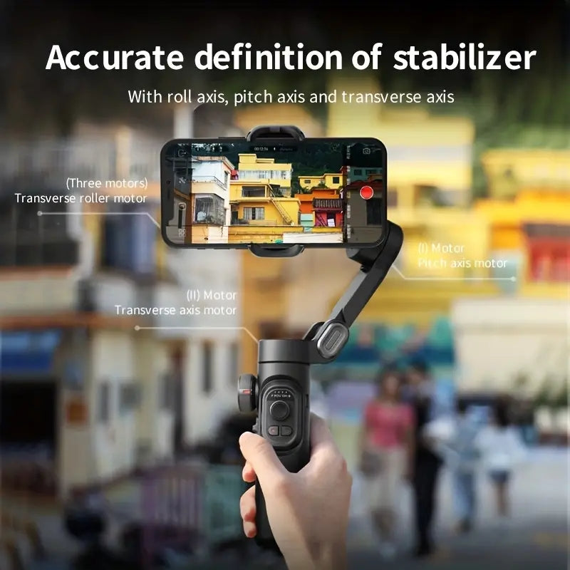 XE 3-Axis Handheld Gimbal Stabilizer Foldable Smartphone Cellphone Video Record Vlog PTZ Stabilizer For IPhone Xiaomi Sa - Korvel
