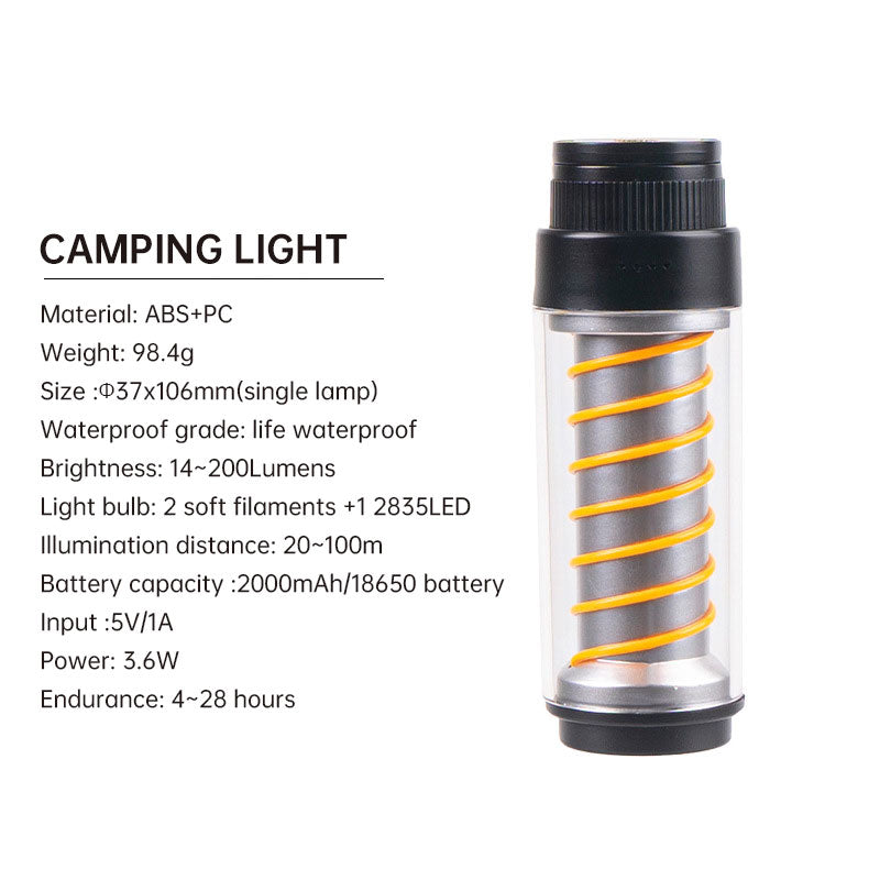 Lampe de camping portable pour extérieur avec trépied