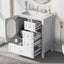 30" Bathroom Vanity with Sink, Bathroom Vanity Cabinet with Three Drawers and Door, Solid Wood and MDF, White - Korvel
