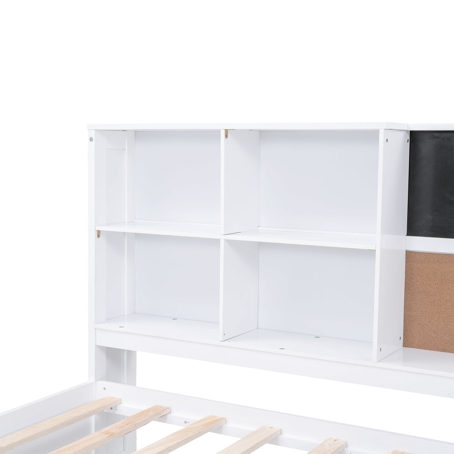 Cama nido elegante de tamaño twin con almacenamiento y cama extraíble - Blanca