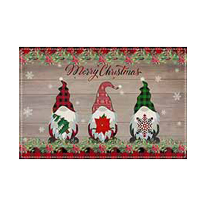 Christmas Snowman Linen Meal Mat Snowflake Grid Printed Table Mat Christmas Party Decoration Insulation Mat Holiday Decoration - Korvel