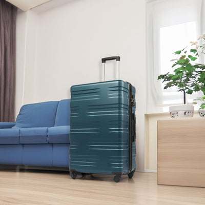 Merax Luggage with TSA Lock Spinner Wheels Hardside Expandable Luggage Travel Suitcase Carry on Luggage ABS 24"  blue green - Korvel