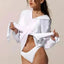 Premium Button Down Hooded Cover-Up