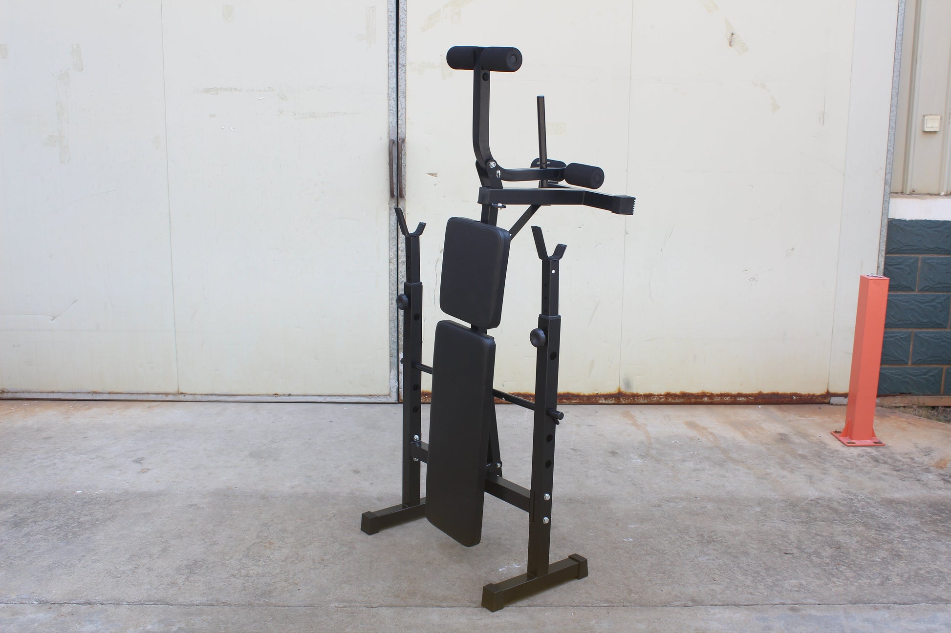 Olympic Weight Bench Bench Press Set with Squat Rack and Bench for Home Gym Full-Body Workout - Korvel