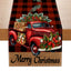 Drapeau de Table Imprimé Voiture Rouge - Nappe en Lin de Noël