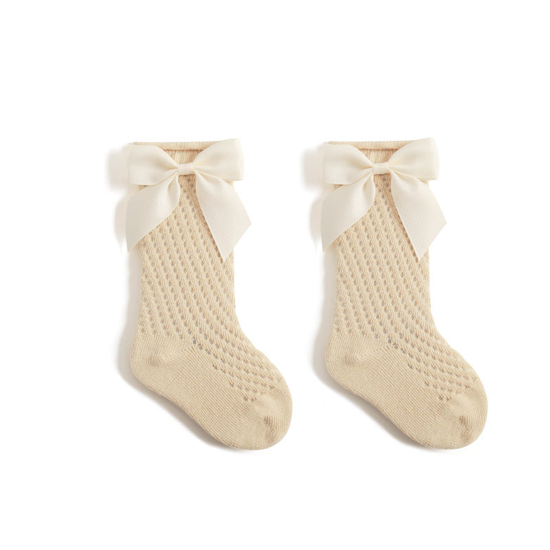 Chaussettes Bows en Coton Peigné Premium pour Filles