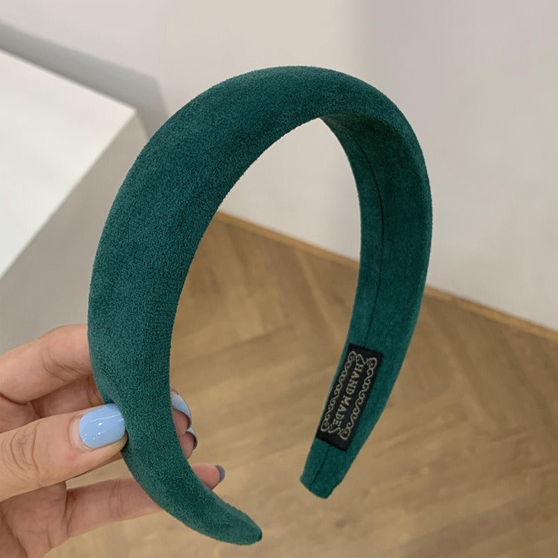 Candy colored velvet with wide edge sponge headband flocking - Korvel