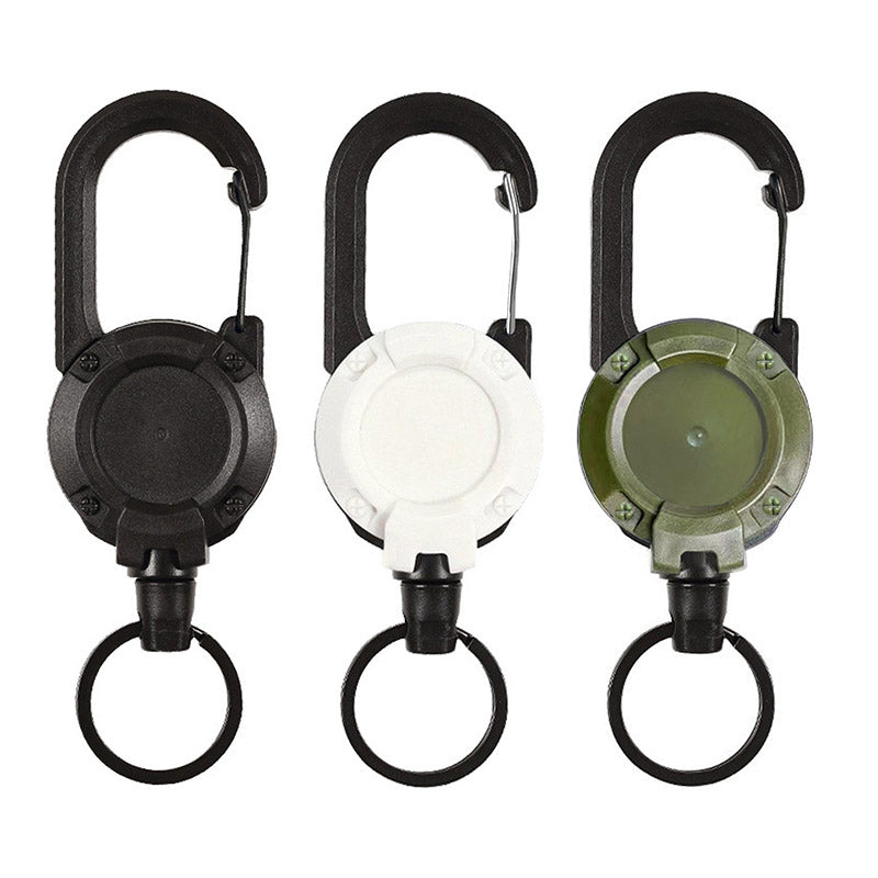 New Outdoor Automatic Retractable Wire Rope Luya Anti-theft Tactical Keychain Telescopic Keychain Retractable Hook Tool - Korvel