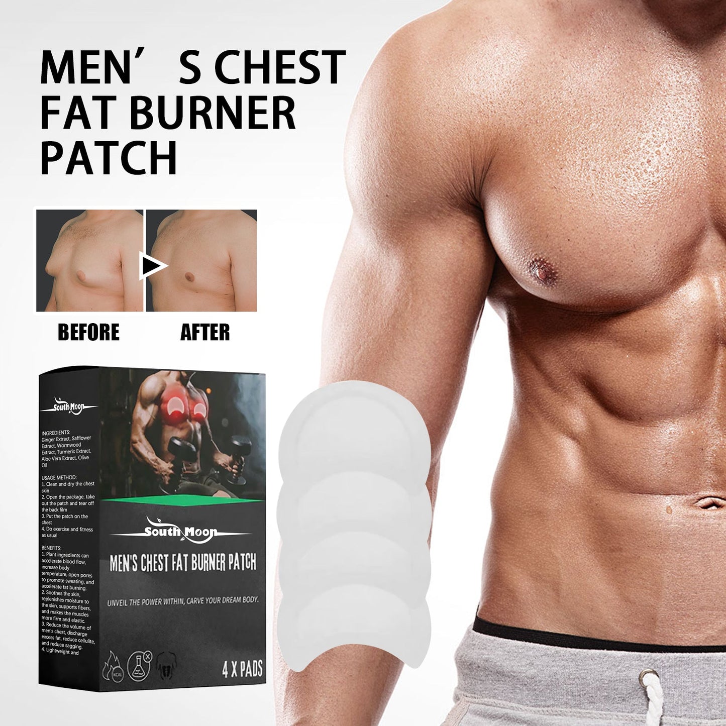 Men's Chest Firming Patch for Enhanced Contour