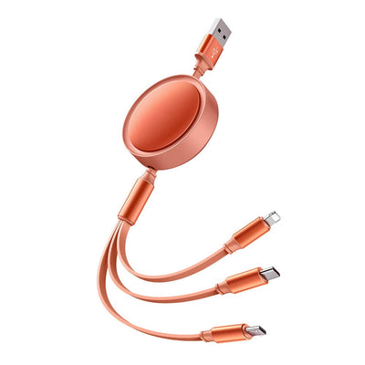 Neutral one to three data cable fast charging extension cable charging cable three in one data cable - Korvel