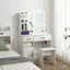 Elegant Lighted Vanity Desk Set with Adjustable Brightness
