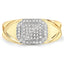 0.24 Carat Genuine White Diamond Sterling Silver Engagement Ring
