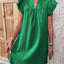 Robe Mini Élégante à Manches Courtes Volantes