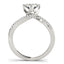 Anillo de Compromiso de Diamante con Diseño Espiral en Oro Blanco de 14k