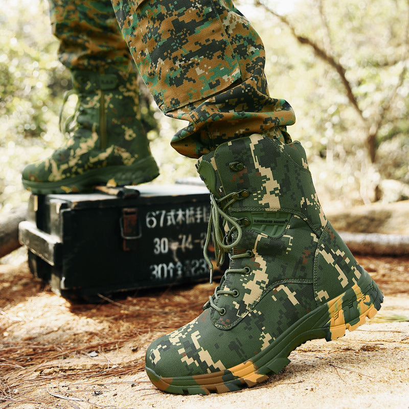 Men's Camo Outdoor Casual High Top Tactical Boots
